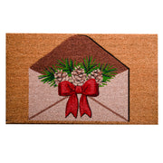 Coir Door Mat Holiday Envelope Pinecone, Christmas, Door Mat, Holiday Decor