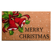 Coir Door Mat Holiday Bells Merry Christmas, Christmas, Door Mat, Holiday Decor