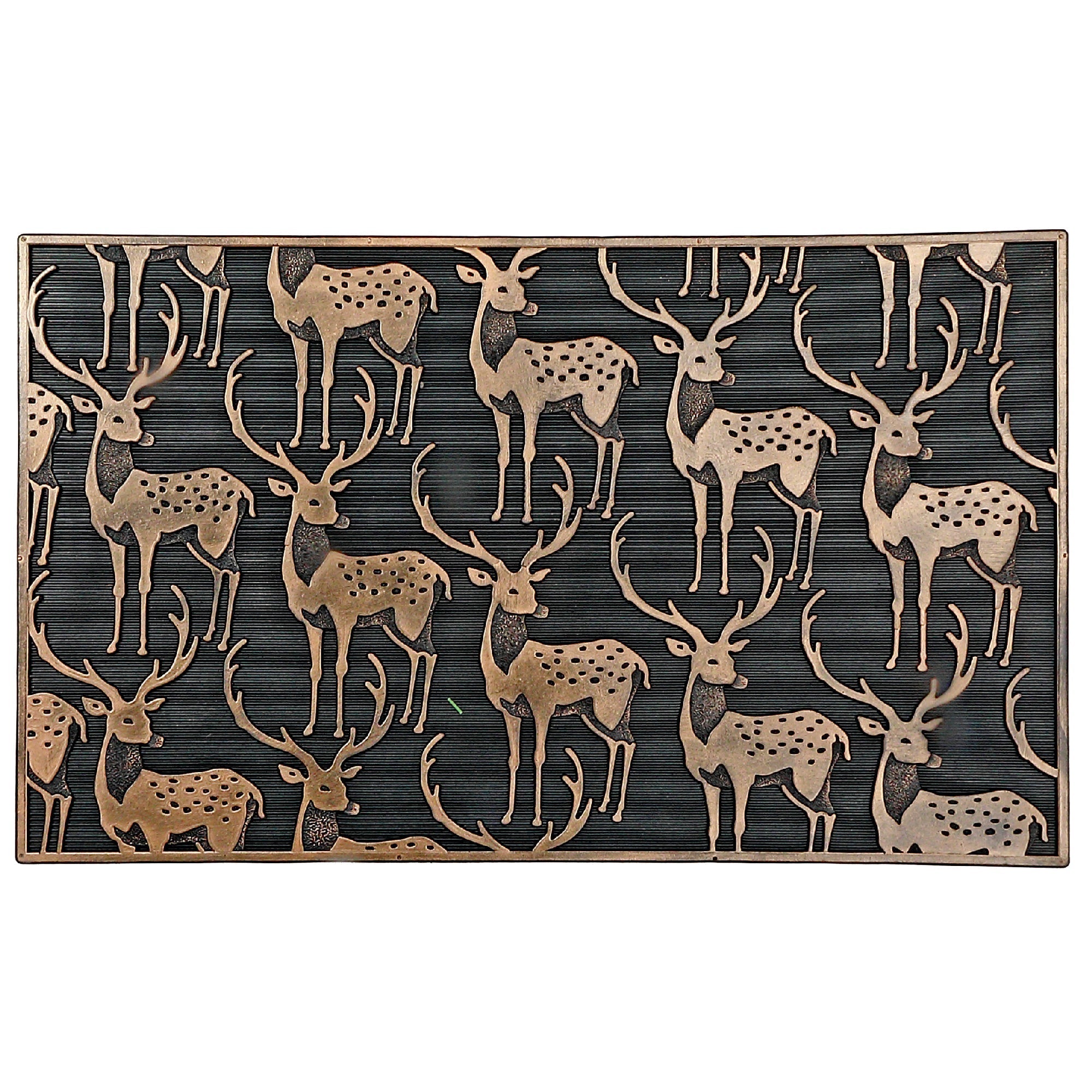 Rubber Mat Reindeer – Holiday Welcome Mat, Christmas Floor Décor, Festive Door Mat