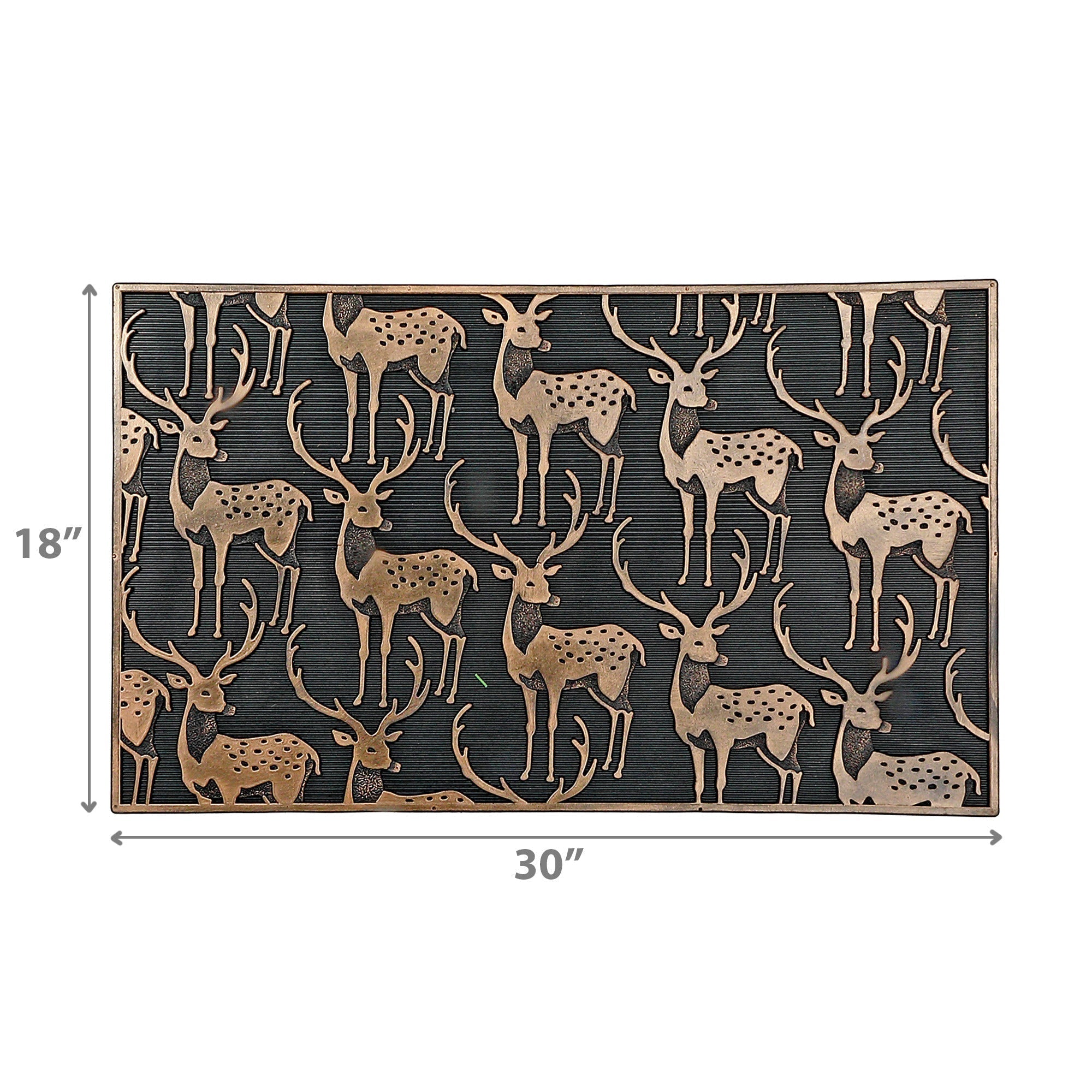 Rubber Mat Reindeer – Holiday Welcome Mat, Christmas Floor Décor, Festive Door Mat