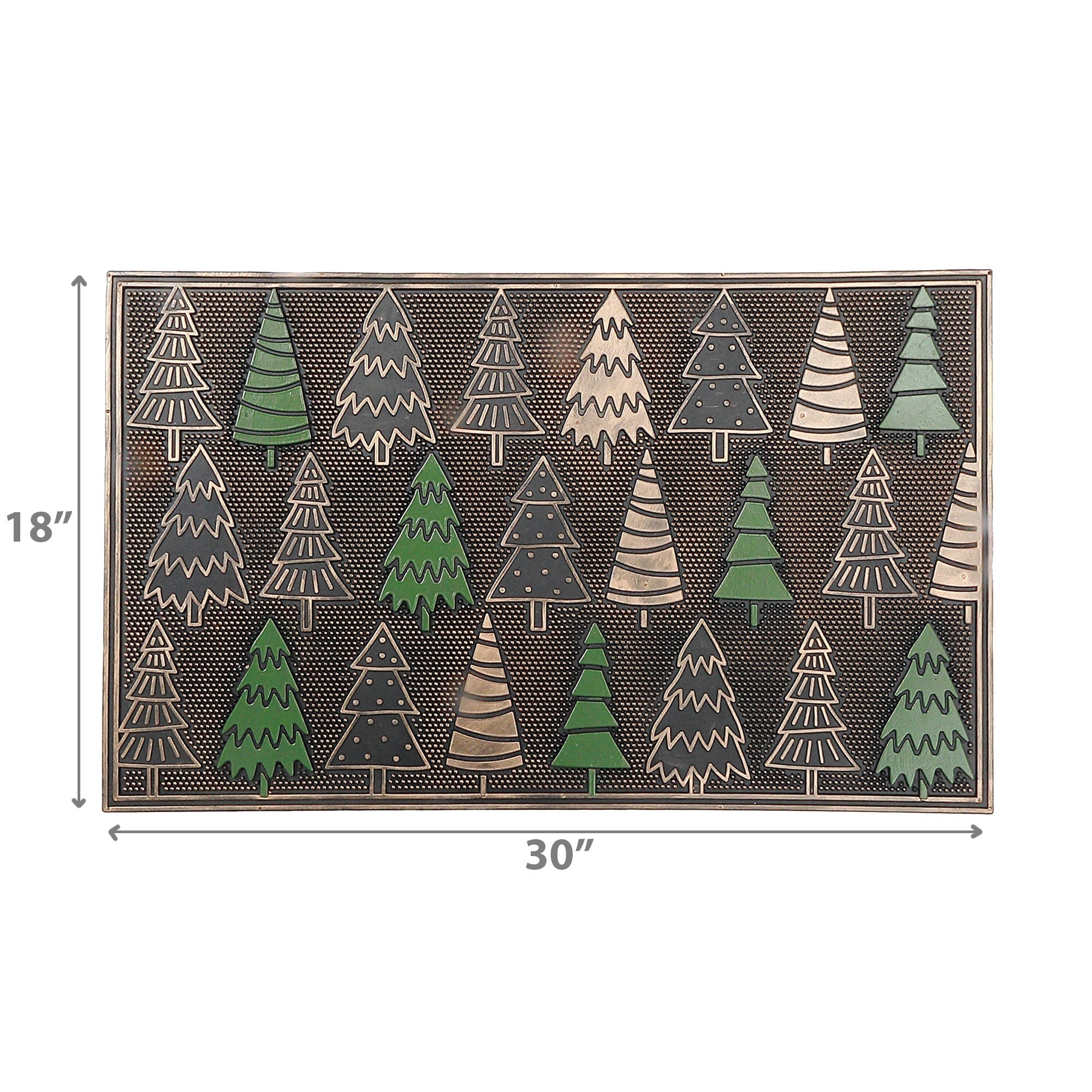 Rubber Mat Christmas Trees – Holiday Floor Mat, Christmas Welcome Mat, Festive Home Décor