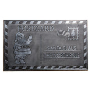 Rubber Mat Postcard Santa, Christmas, Door Mat, Holiday Decor