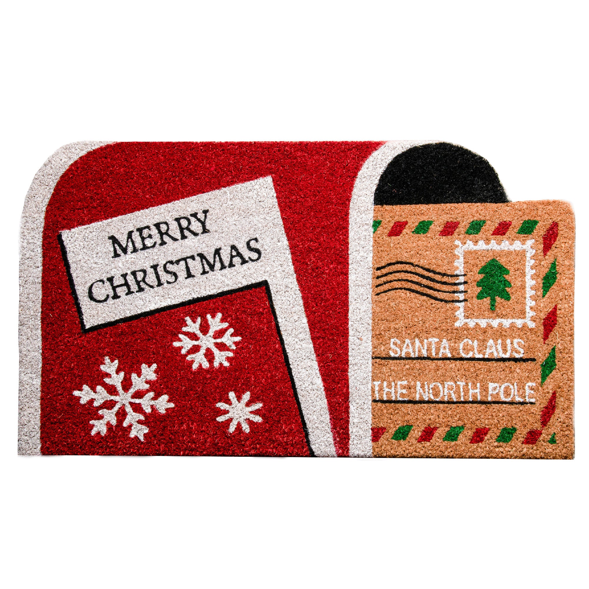Shape Coir Door Mat Christmas Mailbox, Christmas, Door Mat, Holiday Decor