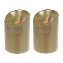 Led Sparkling Wax Candle (Gold) - Set of 2
