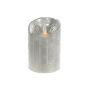 Led Sparkling Wax Candle (Silver) - Set of 2