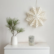 LED Cylinder Glass Stand Deer in Winter Forest Gray Set of 2 – Christmas Table Decor, Holiday Centerpiece, Festive Winter Display