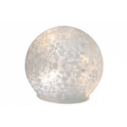 4.3" LED Glass Globe Decor Snowflake White, Christmas, Holiday Decor