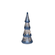 10.4" LED Glass Tree with Draping Star Blue, Christmas, Holiday Decor