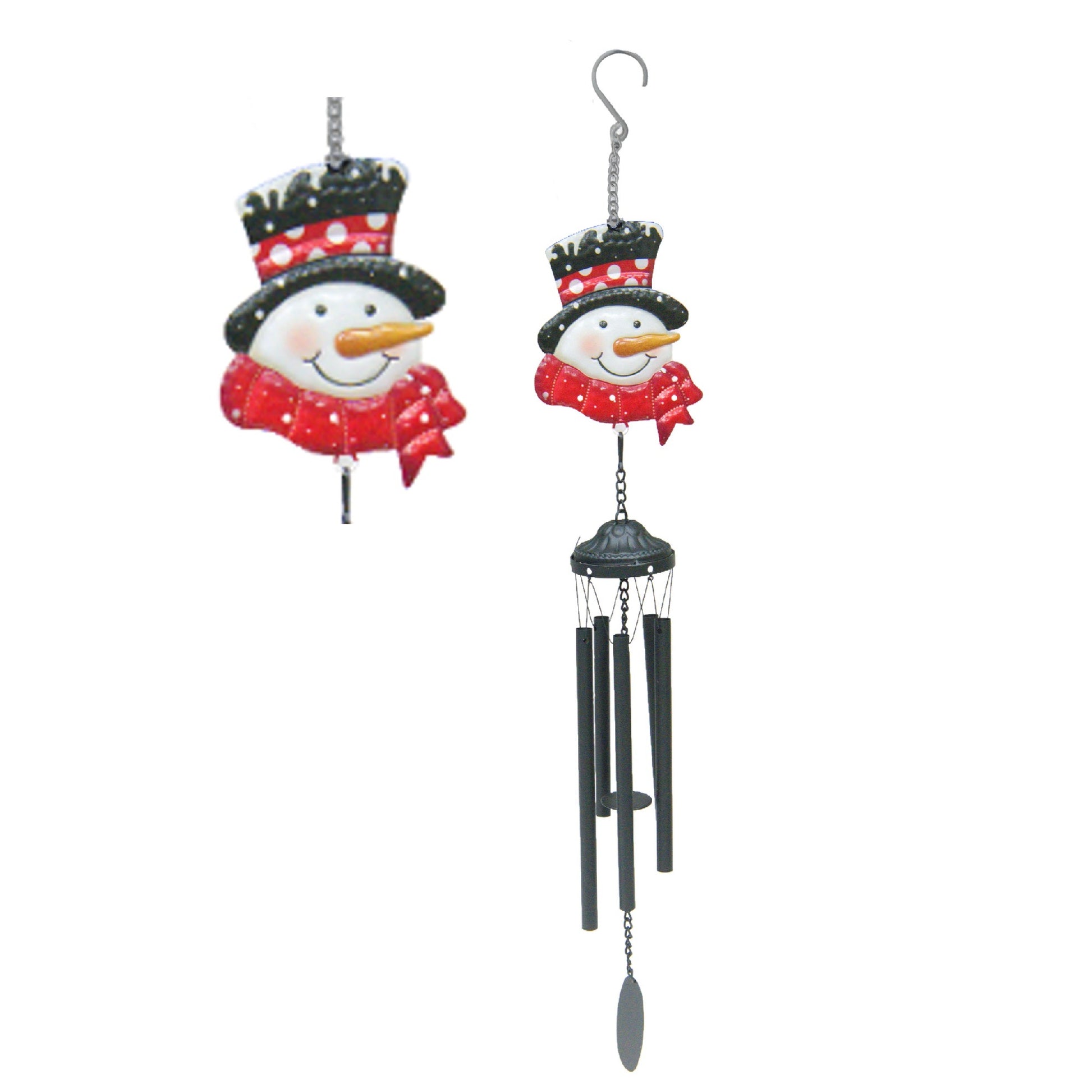 Metal Wind Chime Snowman, Christmas, Wind Chime, Holiday Decor