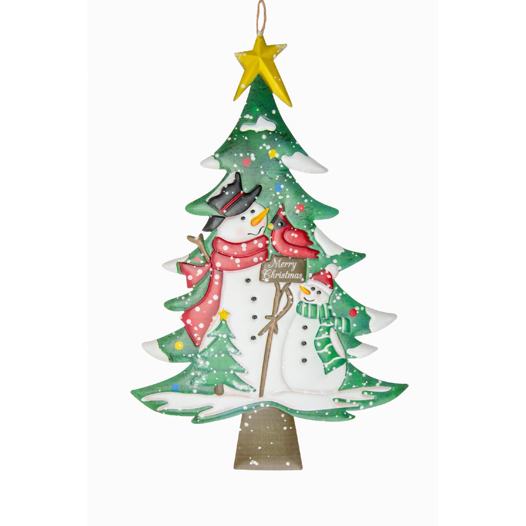 Metal Wall Hanger Tree with Snowman Merry Christmas, Christmas, Wall Decor, Holiday Decor