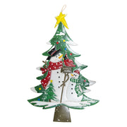 Metal Wall Hanger Tree with Snowman Joyeux Noel, Christmas, Wall Decor, Holiday Decor