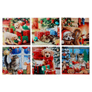 8" Square Ceramic Trivet (Cats & Dogs) (Asstd) - Set of 6