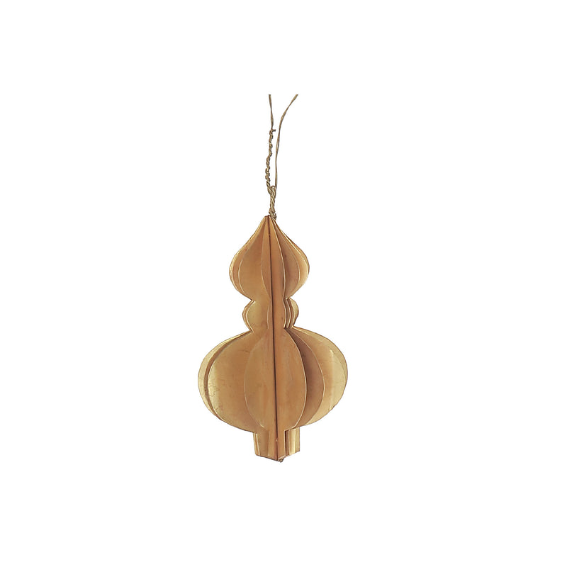 Metal Hanging Ornament (Pine Cone/Finial/Bell) (Asstd) - Set of 3