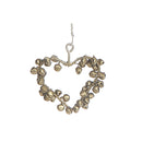 Metal Hanging Ornament Bell Heart - Set of 4