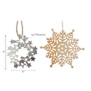 Metal Hanging Ornament (Stars / Snowflake) (Asstd) - Set of 12