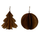 Metal Hanging Ornament (Tree / Ball) (Asstd) - Set of 6