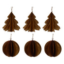 Metal Hanging Ornament (Tree / Ball) (Asstd) - Set of 6