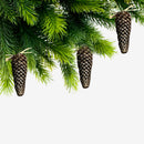 Metal Pine Cone Hanging Ornament (Large) - Set of 2