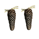 Metal Pine Cone Hanging Ornament (Large) - Set of 2
