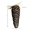 Metal Pine Cone Hanging Ornament (Large) - Set of 2