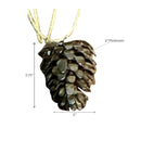 Metal Pine Cone Hanging Ornament (Small) - Set of 4