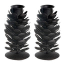 Metal Pine Cone Candle Holder (Large) - Set of 2