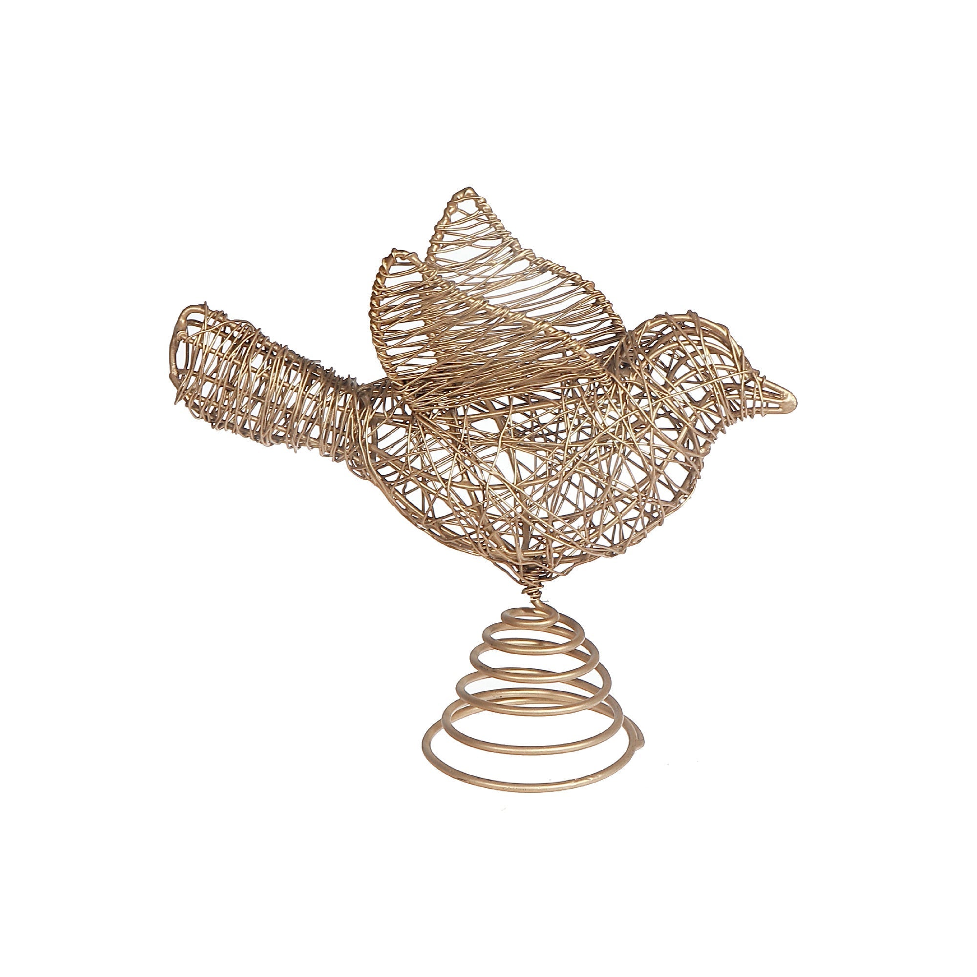 Metal Dove Tree Topper Set of 2 – Christmas Tree Decoration, Holiday Accent, Festive Winter Decor