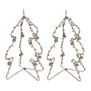 Folding Metal Christmas Tree Décor - Set of 2