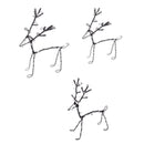 Beaded Metal Reindeer Décor (3Pc Set)