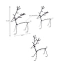 Beaded Metal Reindeer Décor (3Pc Set)