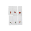 Embroidered White Waffle Kitchen Towel (Asstd) - Set of 6