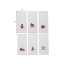 Embroidered White Waffle Kitchen Towel (Asstd) - Set of 6