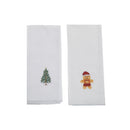 Embroidered White Waffle Kitchen Towel (Asstd) - Set of 6