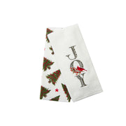 Embroidery Hand Towel Set of 2 Joy, Kitchen Towel, Holiday Decor