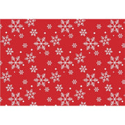 Cotton Placemat Set of 12 Snowflakes – Christmas Table Decor, Holiday Dining Accent, Winter Seasonal Decoration