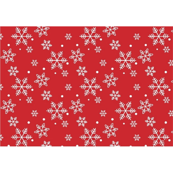 Cotton Placemat (Snowflakes) - Set of 12