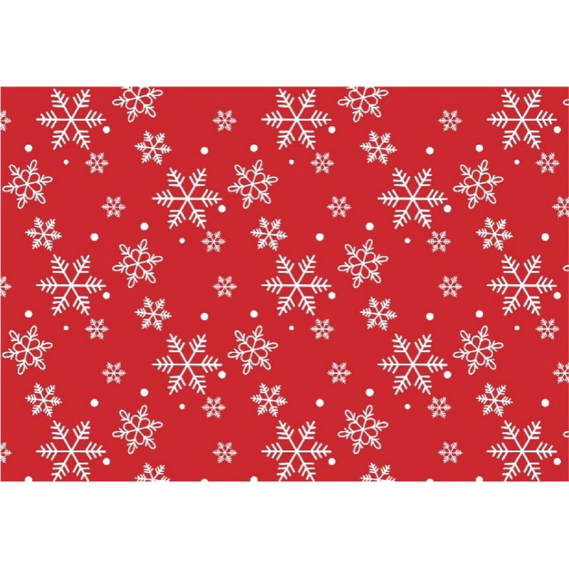 Cotton Placemat (Snowflakes) - Set of 12