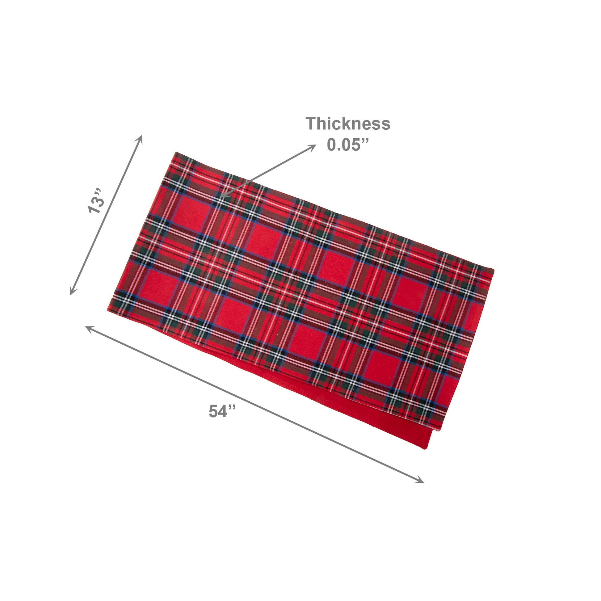 Cotton Table Runner 54" Classic Tartan, Table Runner, Holiday Decor