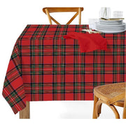 Cotton Table Cloth 52" X 72" Classic Tartan, Holiday Decor
