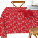 Cotton Table Cloth (60" X 90") (Snowflakes)