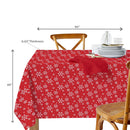 Cotton Table Cloth (60" X 90") (Snowflakes)