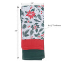 Kitchen Towel (Set Of 3 Pcs) (Mistletoe Poinsettia)