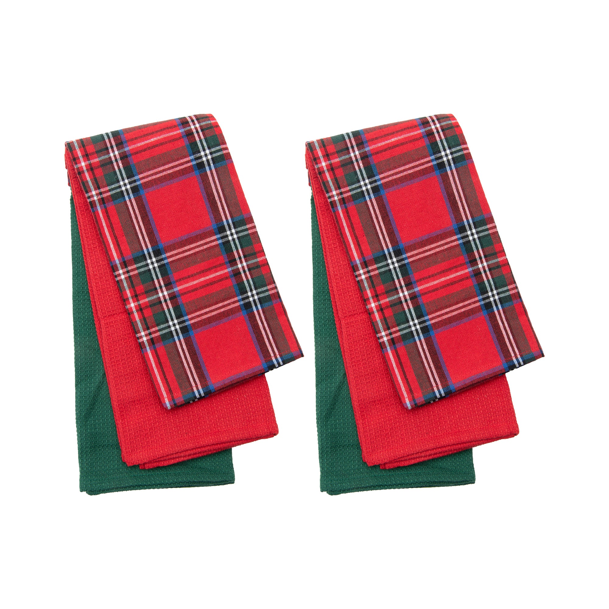 Kitchen Towel Set of 3 Piece Classic Tartan, Kitchen Towel, Holiday Decor- Set of 2