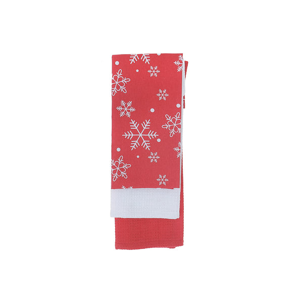 Dish Cloth (Set Of 3 Pcs) (Snowflakes) - Set of 2