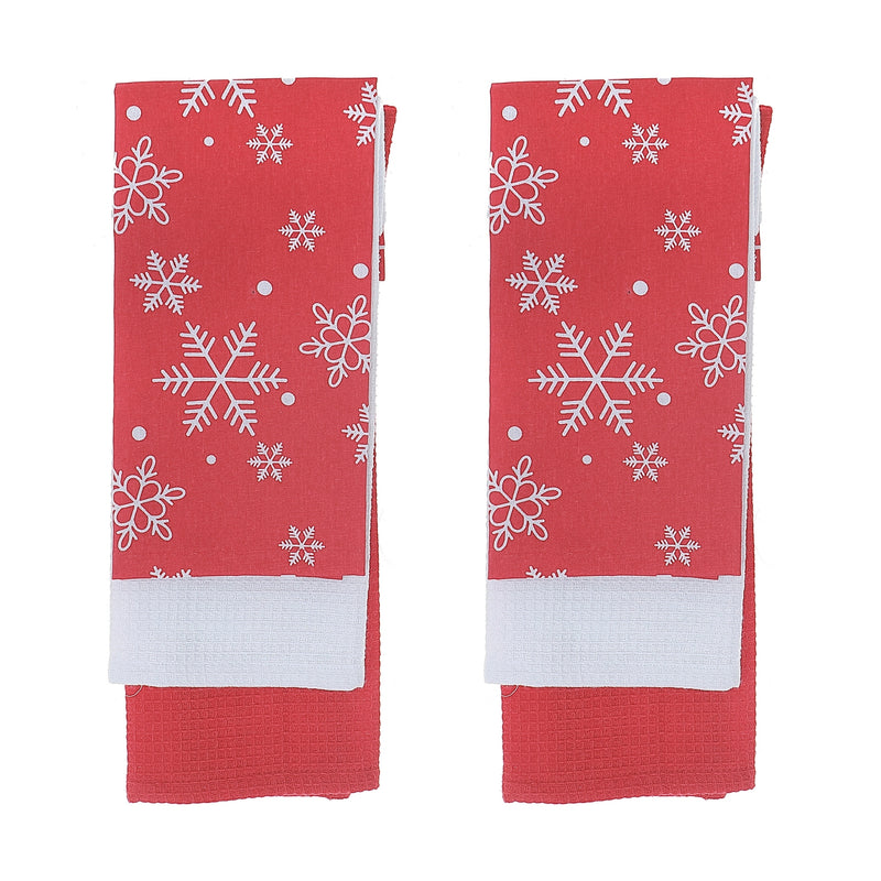 Dish Cloth (Set Of 3 Pcs) (Snowflakes) - Set of 2