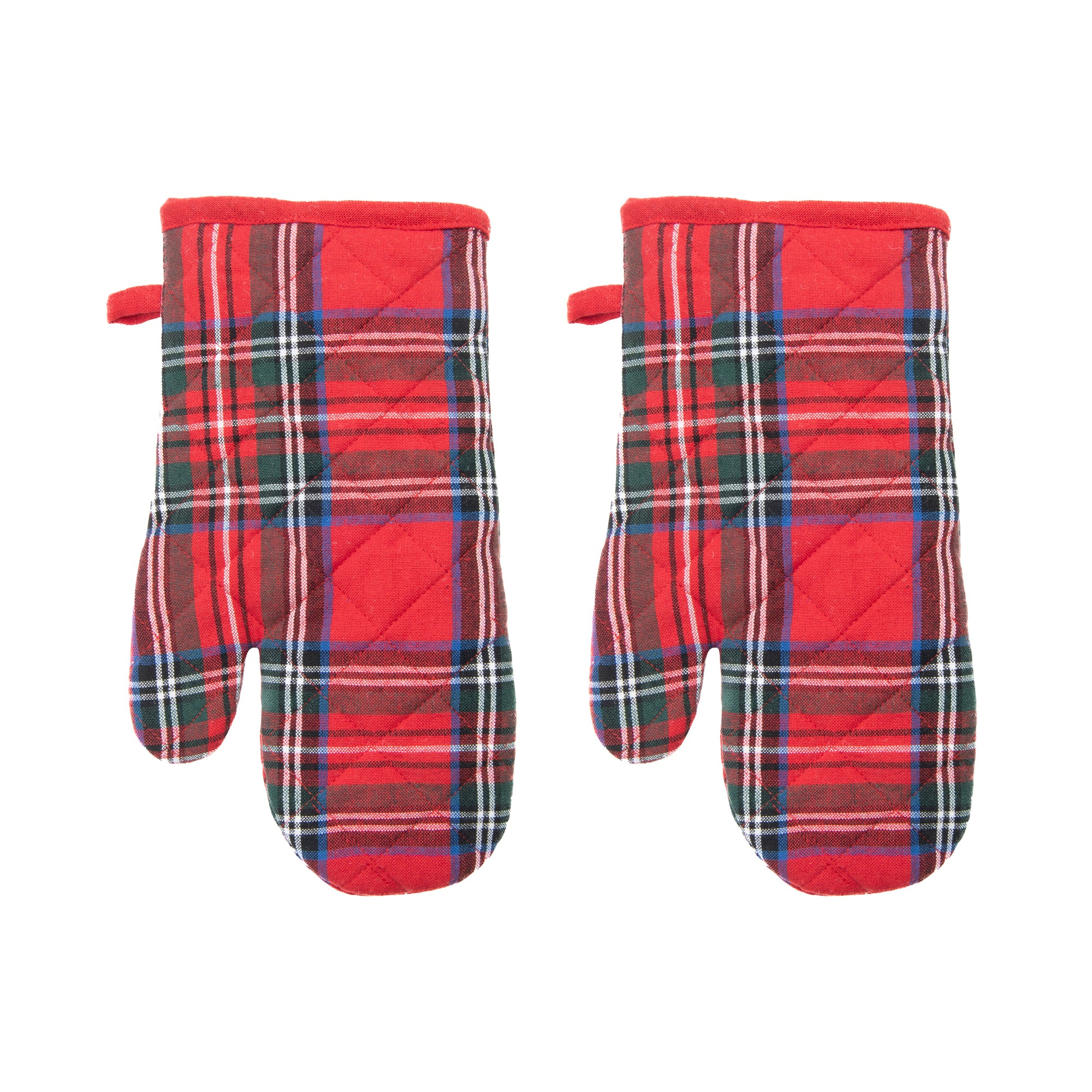 Cotton Oven Mitt Classic Tartan, Oven Mitt, Holiday Decor- Set of 2