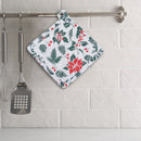 Cotton Pot Holder (Mistletoe Poinsettia) - Set of 6