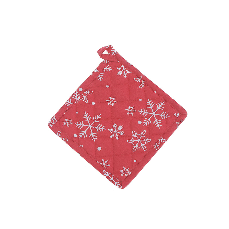 Cotton Pot Holder (Snowflakes) - Set of 6