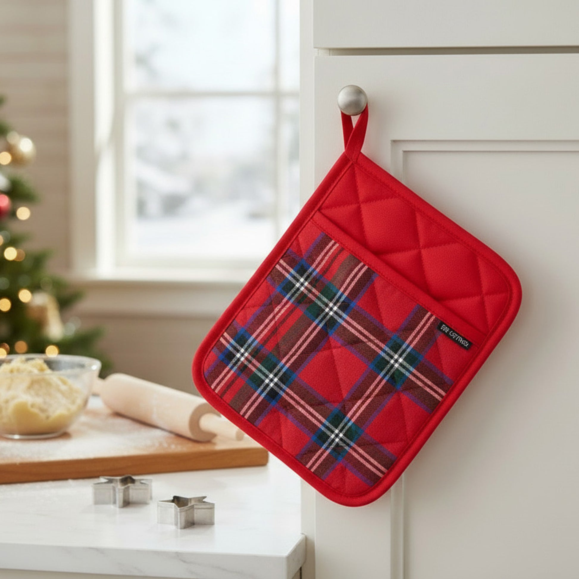 Cotton Pot Holder Classic Tartan, Pot Holder, Holiday Decor- Set of 6