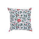 Cotton Cushion (18" X 18") (Mistletoe Poinsettia) - Set of 2